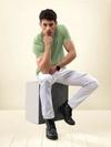 Lux Nitro Round Neck Tshirt for Men(Pista)