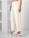 Lyra Womens Ribbed Palazzo Pants | Soft Stretch Fabric with Drawstring & Side Pockets