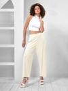 Lyra Womens Ribbed Palazzo Pants | Soft Stretch Fabric with Drawstring & Side Pockets