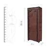 BHIMADA Foldable Modern 9 Tier Metal Shoe Cabinet, Rack for Clothe & Shoe(Brown)