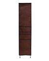 BHIMADA Foldable Modern 9 Tier Metal Shoe Cabinet, Rack for Clothe & Shoe(Brown)