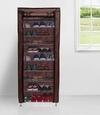 BHIMADA Foldable Modern 9 Tier Metal Shoe Cabinet, Rack for Clothe & Shoe(Brown)