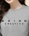Ausk Women Full Sleeve Round Neck Printed Sweatshirt( Grey ) Non Returnable