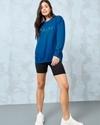 Ausk Women Full Sleeve Round Neck Printed Sweatshirt( Teal Blue ) Non Returnable
