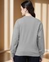 Ausk Women Full Sleeve Round Neck Printed Sweatshirt( Grey ) Non Returnable
