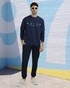 Ausk Men Full Sleeve Round Neck Printed Sweatshirt( Blue ) Non Returnable