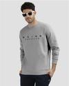 Ausk Men Full Sleeve Round Neck Printed Sweatshirt( Grey ) Non Returnable