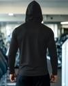 Ausk Men's Printed Full Sleeve Hooded Tshirt(Black) Non Returnable
