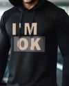 Ausk Men's Printed Full Sleeve Hooded Tshirt(Black) Non Returnable