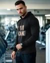 Ausk Men's Printed Full Sleeve Hooded Tshirt(Black) Non Returnable