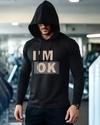 Ausk Men's Printed Full Sleeve Hooded Tshirt(Black) Non Returnable