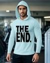Ausk  Men's Printed Full Sleeve Hooded Tshirt/Tshirt For Men ( Sky Blue) (Non Returnable)