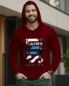 Ausk Men's Printed Full Sleeve Hooded Tshirt(Cotton Blend Fabric)(Maroon)