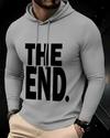 Ausk Men's Printed Full Sleeve Hooded Tshirt/Graphic printed tshirt for men(Cotton Blend)(Grey) Non Returnable