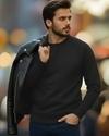 Ausk Men's Solid Black Full Sleeve Round Neck Sweatshirt ( Non Returnable)