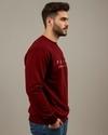 Ausk Men's Printed Maroon Full Sleeve Round Neck Sweatshirt ( Non Returnable)