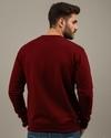 Ausk Men's Printed Maroon Full Sleeve Round Neck Sweatshirt ( Non Returnable)