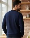 Ausk Men's Solid Blue Full Sleeve Round Neck Sweatshirt ( Non Returnable)