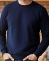 Ausk Men's Solid Blue Full Sleeve Round Neck Sweatshirt ( Non Returnable)