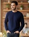 Ausk Men's Solid Blue Full Sleeve Round Neck Sweatshirt ( Non Returnable)