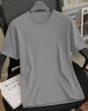 Ausk Mens Half Sleeve Round Neck Regular Tshirt( Grey ) Non Returnable