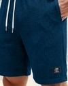 Ausk Men Solid Drawstring Waist Casual Knee Length Shorts ||Solid Men Teal Blue Basic Shorts(Non Returnable)