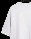 Ausk Men's Printed Half Sleeve Round Neck Oversized Cotton Blend T-Shirt (White & Black) (Non Returnable)