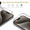 eZell APPLE IPHONE 15 FULL TEMPERED GLASS By G-TEL (2 Packs), ESD Anti-Static, Sensitive touch Edge to Edge Full Glue Tempered Mobile Screen protector with Wet & dry Wipes (Black)