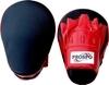 PROSPO Boxing Curved Focus Punching Mitts- Leather Training Hand Pads (Red-Black)