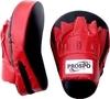 PROSPO Boxing Curved Focus Punching Mitts- Leather Training Hand Pads (Red-Black)