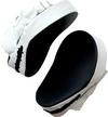 PROSPO Boxing Curved Focus Punching Mitts- Leather Training Hand Pads (Black)