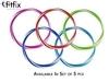 Fitfix Plastic Pe Multicolor Collapsible Travel Helix Sports Hula Hoop Exercise Fitness Playing Ring - 36 Inch (Pack Of 5)