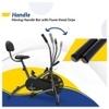 PowerMax Fitness BU-201 Dual Action Air Bike/Exercise Bike for Home |Gym Cycle for Workout With Adjustable Cushioned Seat | Non-Slip Pedals | Fixed Handles Black Gym Bike, Max user weight 120 KG