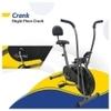 PowerMax Fitness BU-201 Dual Action Air Bike/Exercise Bike for Home |Gym Cycle for Workout With Adjustable Cushioned Seat | Non-Slip Pedals | Fixed Handles Black Gym Bike, Max user weight 120 KG