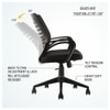 ASTRIDE Ace Mid Back Office Chair for Work from Home/Study Chair Height Adjustable Revolving Chair with Tilt Lock [Heavy Duty Nylon Base, Black]