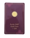 Reliance Jewels 24 Kt 999 RJ Gold Coin 1 g