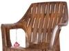 NPPL Plastic Living Room Chair (Finish Color - Brown, Pre-assembled) (Pack of 4)