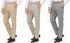 KUNDAN Men's Poly-Viscose Blended Beige, Light Cot Brown & Light Cot Grey Pack of 3 Formal Trousers