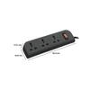 Belkin 3-Socket Surge Protector Universal Socket with 5Ft (1.5-Meter),Grey