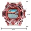 Acnos Digital Red Dial White Strap Watch For Men - (LED/GEO-RED)