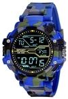 Acnos Digital Multicolor Dial Blue Strap Multi Functional Sports Watch For Men, Boys and Kids