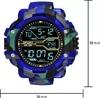 Acnos Digital Multicolor Dial Blue Strap Multi Functional Sports Watch For Men, Boys and Kids
