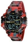 Acnos Digital Multicolor Dial Red Strap Multi Functional Sports Watch For Men, Boys and Kids