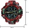 Acnos Digital Multicolor Dial Red Strap Multi Functional Sports Watch For Men, Boys and Kids