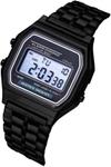 Acnos Brand Digital Black Vintage Square Dial Unisex Wrist Watch for Men Women Pack Of 1 (WR-BLACK)