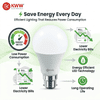 KWW 9W B22 LED Cool Day White LED Bulb, Pack of 3 | Energy-Efficient LED Lighting | Low Power Consumption | Low Electricity Bill | LED for Bedroom, Home, Kitchen, Bathroom, Washroom, Office