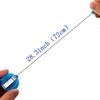 Shining Zon Heavy Duty Retractable Badge Holder with Aluminum Metal Vertical ID Card Holders for Office ID Cards (Set Of 6 Blue Yoyo)