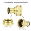 Divine Tree Brass Hose Connector Brass Hose Nozzle Tap Connector For Quick Hose Fitting 1/2 Inch 3/4 Inch Garden Hose Pipe Fitting Pack Of 2