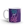 Rish Take It Easy Printed Purple Ceramic Coffee Mug, 350 Ml