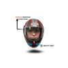 BLACK HELMETS SS-1 FULL FACE HELMET WITH RED GRAPHICS Stylish Matte Black Motorcycle Helmet Comfortable Riding Gear*2
